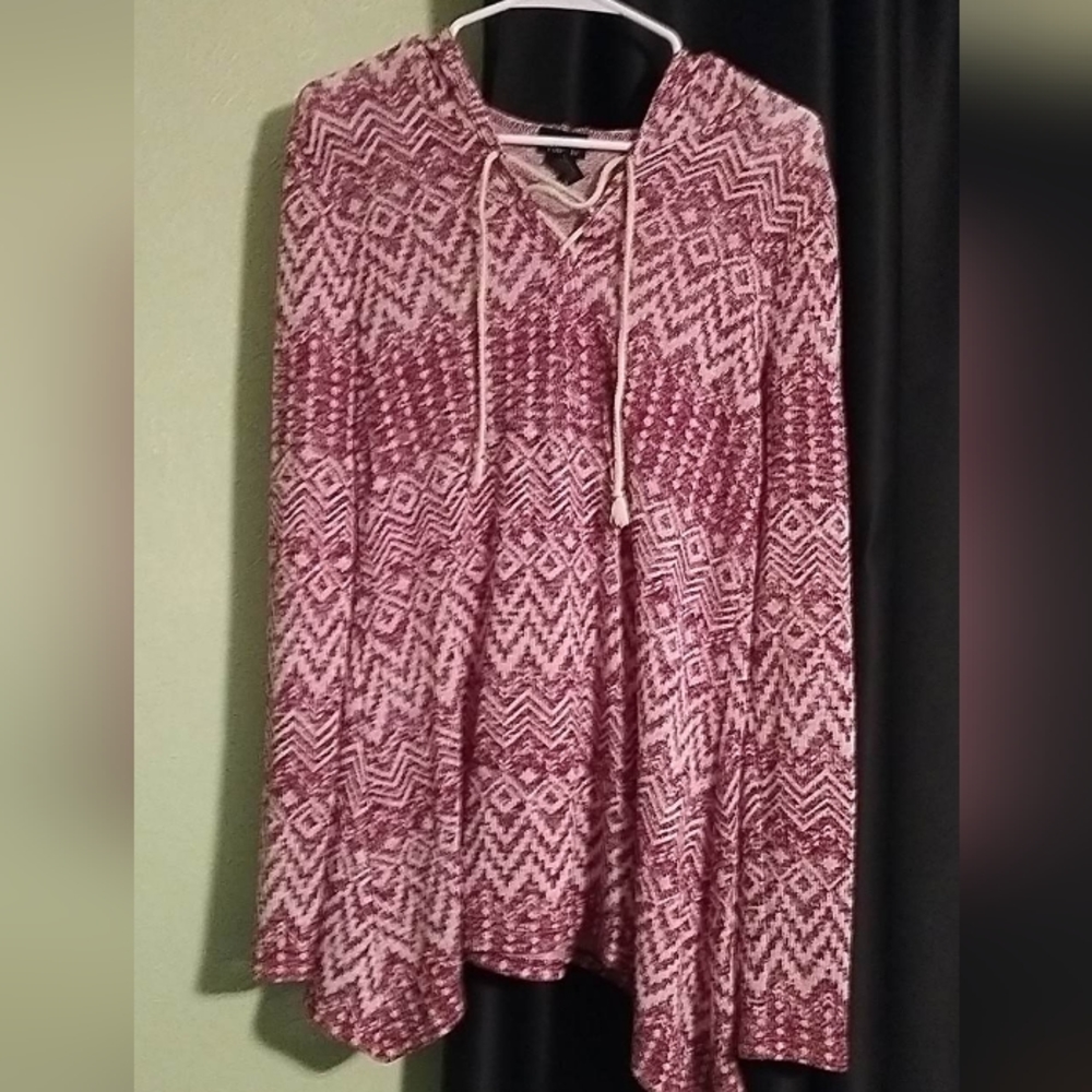 Rue21 Women's Sweater Blouse Hoodie.